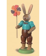 Mueller Easter Bunny with Colorful Pinwheel