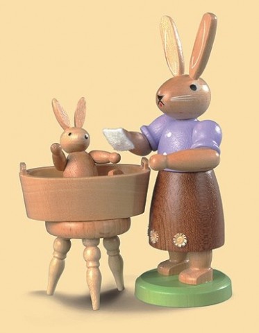 Mueller Easter Bunny Mama Rabbit and Baby Bath