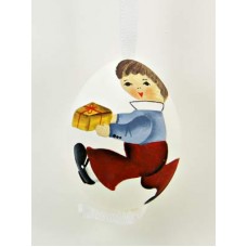 Peter Priess of Salzburg Hand Painted Easter Egg Little Boy