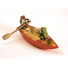 Vienna Bronze Frogs in Boat Miniature Figure - TEMPORARILY OUT OF STOCK