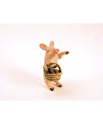 Vienna Bronze 'Pig Shopping-basket'  Miniature Figure - TEMPORARILY OUT OF STOCK