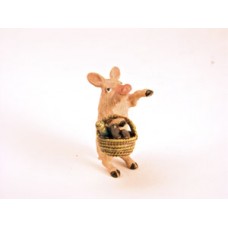 Vienna Bronze 'Pig Shopping-basket'  Miniature Figure - TEMPORARILY OUT OF STOCK