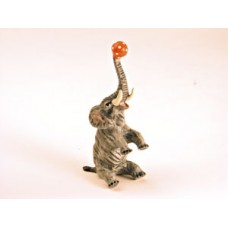 TEMPORARILY OUT OF STOCK <BR><BR>  Vienna Bronze 'Elephant sitting with Ball' 