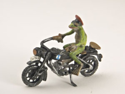 Vienna Bronze 'Frog on the Motorbike' - TEMPORARILY OUT OF STOCK