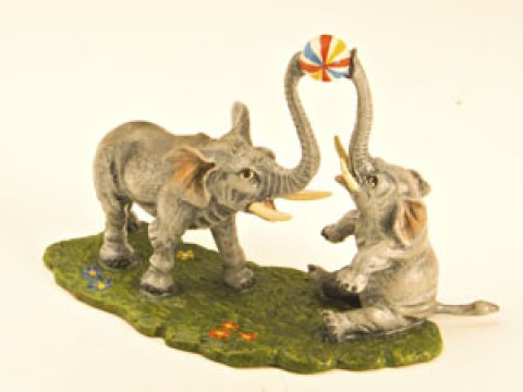 Vienna Bronze 'Elephants playing Ball' 