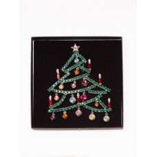 Large Swarovski Christmas Tree Pin