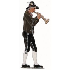Bavarian Trumpet Musician' Standing Pewter Wilhelm Schweizer 