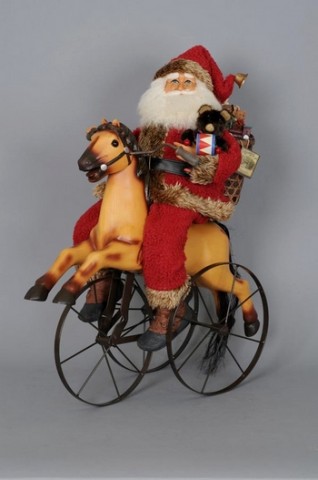 TEMPORARILY OUT OF STOCK Karen Didion Santa Claus on Vintage Horse Trike 