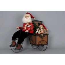 TEMPORARILY OUT OF STOCK Karen Didion  Lighted Delivery Trike Santa Claus 