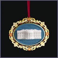 The White House Historical Christmas Ornament 200th Anniversary White House - 2000 