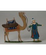Schmaedl-Krippe Page w. Camel' Standing Pewter Wilhelm Schweizer 