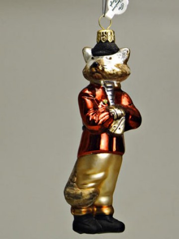 German Mouth Blown Glass Ornament 'Fox' 