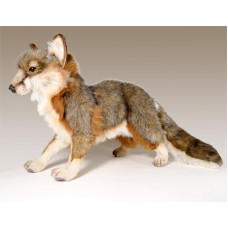 Gray Fox Standing  Stuffed Animal by Hansa 