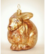 Mouth Blown Glass Ornament 'Young Hare' 
