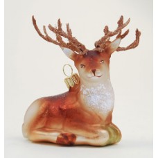 TEMPORARILY OUT OF STOCK <BR><BR> "Hanco Glass Ornament 'Deer' 