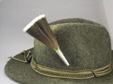 German Mountain Goat Brush Hat Pin - TEMPORARILY OUT OF STOCK
