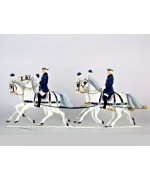 King  Ludwig II Horses Schlittenfahrt Standing Pewter Wilhelm Schweizer - TEMPORARILY OUT OF STOCK