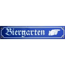Biergarten  Decorative Enamel Sign 