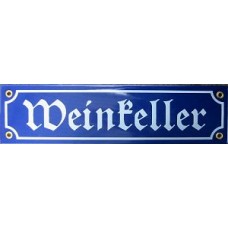 Weinkeller  Wine Celler  Enamel Sign 