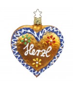 Inge-Glas Ornament Herzl Gingerbread Heart