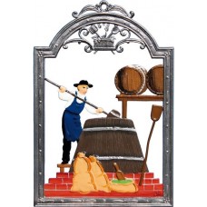 Bierbrauer - Beer Brewer Window Wall Hanging Wilhelm Schweizer 