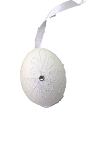 Christmas and Easter Egg - White Egg with Hole - TEMPORARILY OUT OF STOCK