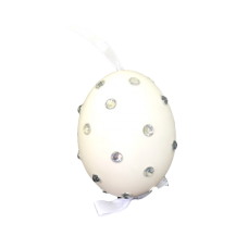 Christmas and Easter Egg - White Egg with Sparks