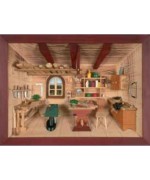 German wooden 3D-picture box-Diorama Hobby Workshop Painted 