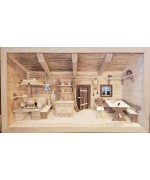 NEW - German Wooden 3D Picture Box Farm Kitchen Natural Finish