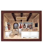 German wooden 3D-picture box-Diorama Butcher Shop Painted - TEMPORARILY OUT OF STOCK