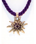 Purple Edelweiss Swarovski Necklace 