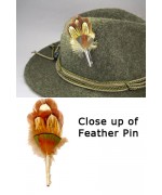 German Feather  ' Hat Pin ' 