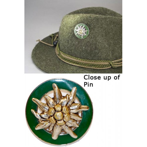 Modified Back Details about   Edelweiss Mountain Troop German Oktoberfest Hat Pin 