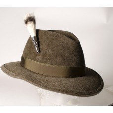 German Wild Badger Beard Brush Hat Pin - TEMPORARILY OUT OF STOCK