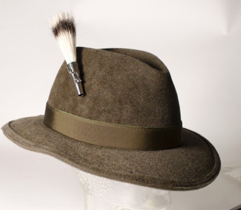 German Wild Badger Beard Brush Hat Pin - TEMPORARILY OUT OF STOCK