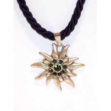 TEMPORARILY OUT OF STOCK - Dark Blue Edelweiss Swarovski Necklace
