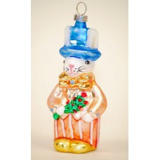 Mouth Blown Glass Ornament 'Boy Rabbit' 