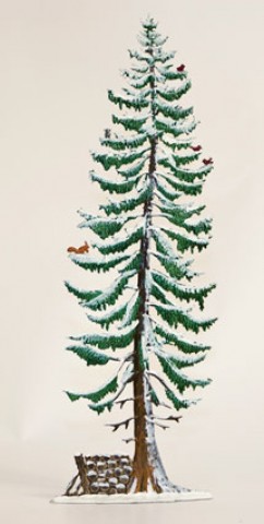 Fichte Tree Winter Standing Pewter Wilhelm Schweizer 