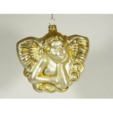 Artglass Ornament 'Gold Angel' 