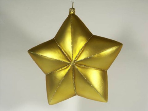 Artglass Ornament 'Gold Star' 